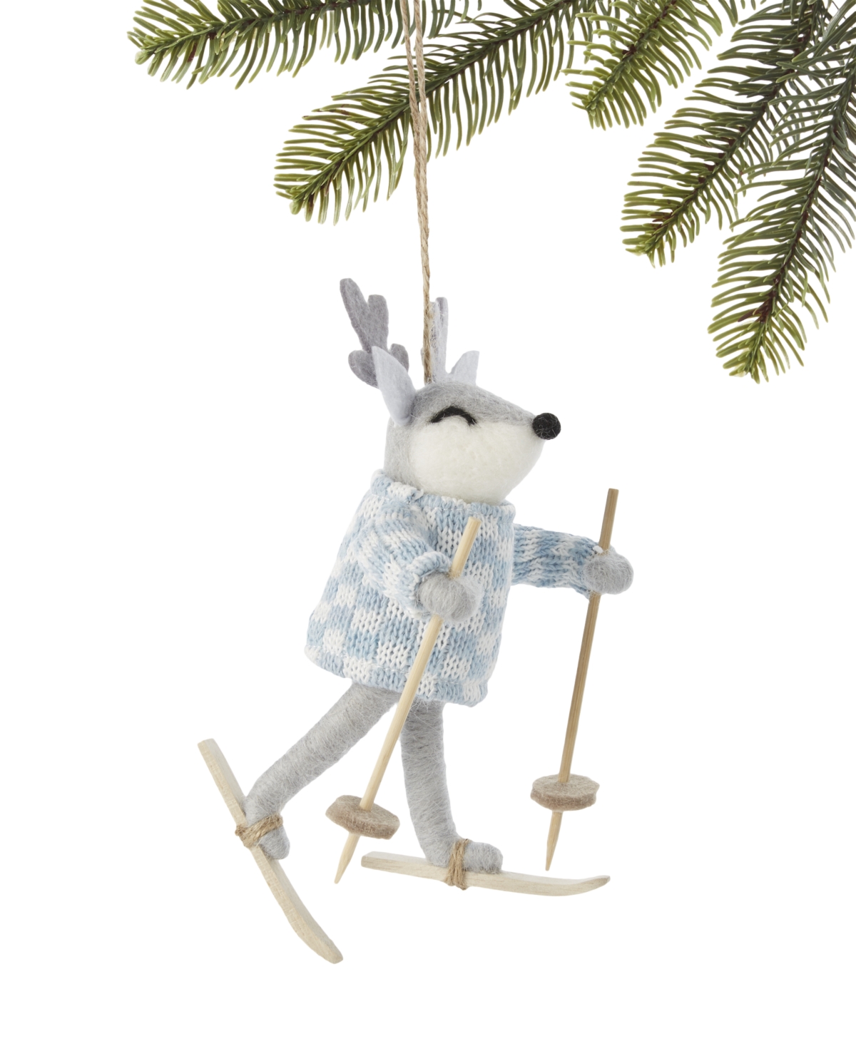 Holiday Lane Northern Lights Skiing Deer Ornament, Exclusively At Macy's In No Color