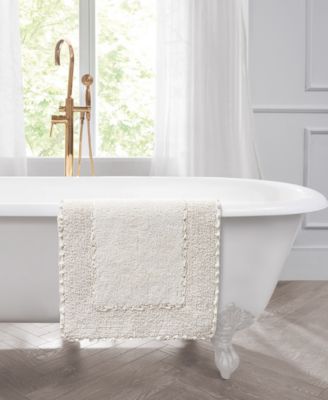 Cotton Ruffled Bath Rug, 17" x 24"