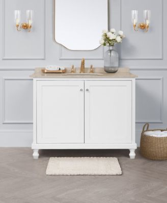 Cotton Ruffled Bath Rug, 17" x 24"