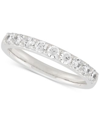 Cubic Zirconia Pear & Round Bridal Set in Sterling Silver