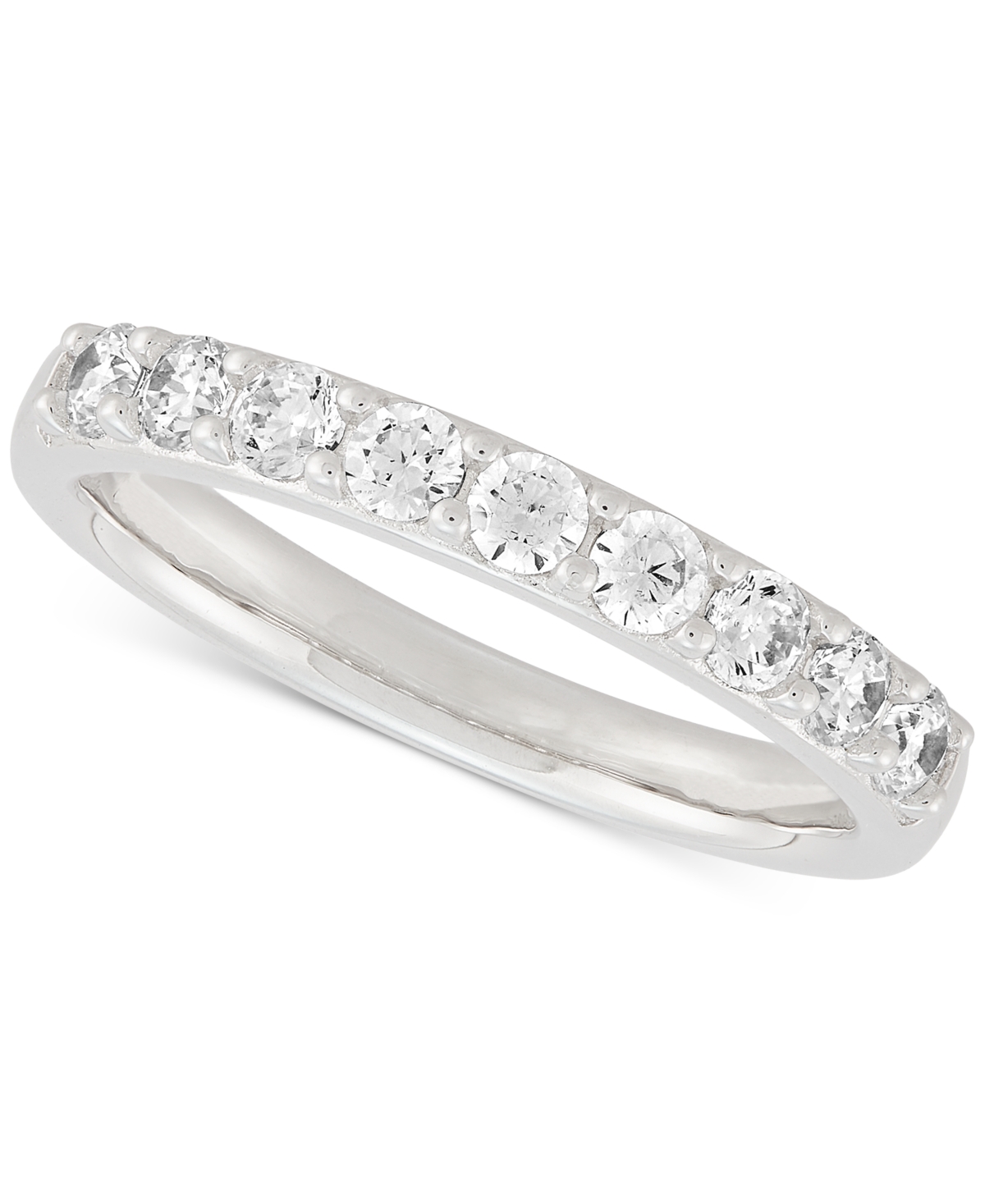 Arabella Cubic Zirconia Pear & Round Bridal Set In Sterling Silver In Sterling Silver