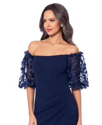 macy's navy blue cocktail dress Connected Women's Illusion Sequin-Embellsihed Cocktail Dress - Navy
