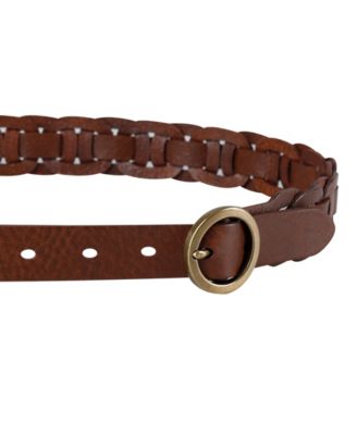 Women's Woven Leather Linked Casual Belt