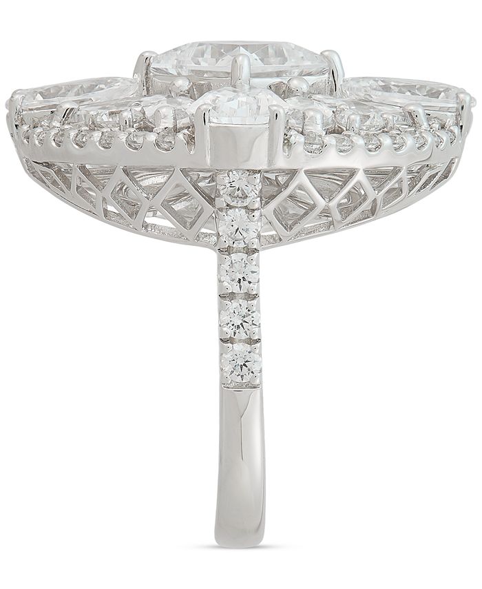 Arabella Cubic Zirconia Mixed Cut Circle Cluster Statement Ring in