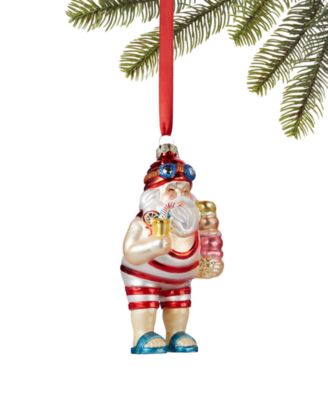 Holiday Lane - Florida Santa Having Ice Cream Ornament