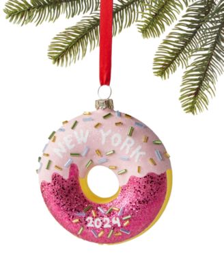 Holiday Lane - New York Pink Frosted Donut Ornament