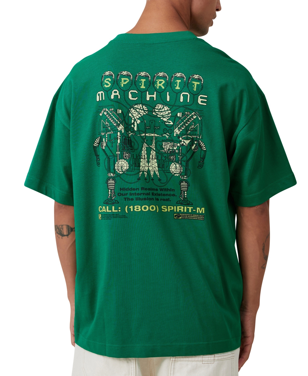Shop Cotton On Men's Box Fit Graphic T-shirt In Green