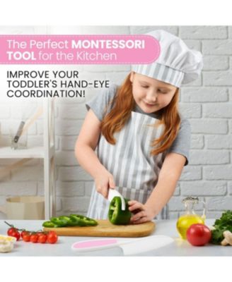 3-Piece Kids Knife Set for Real Cooking & Baking with Serrated Edges