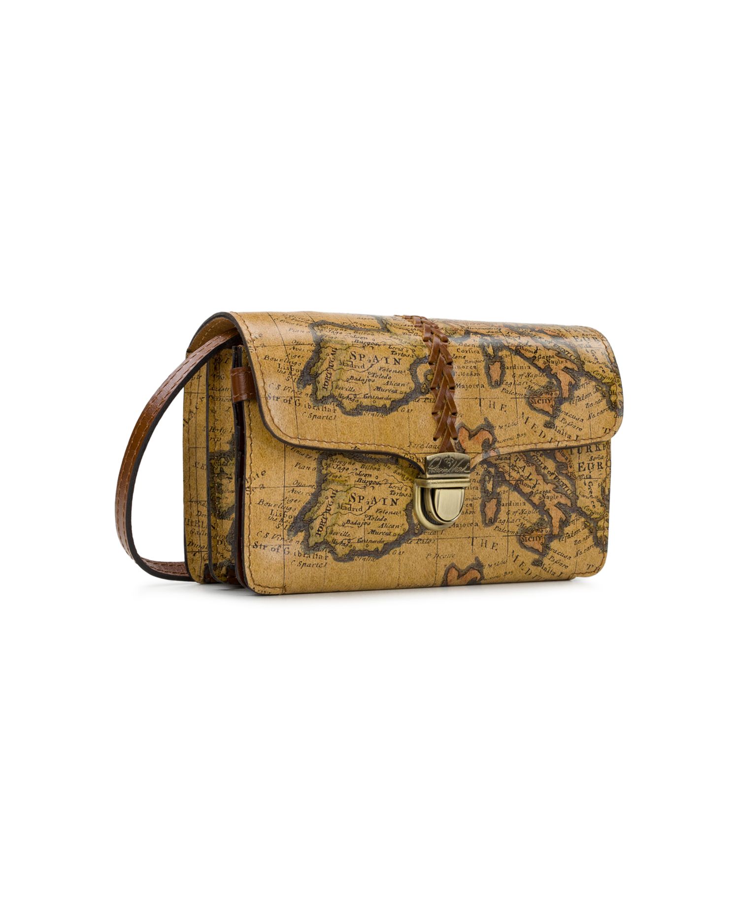 Bianco Small Leather Crossbody Organizer Bag