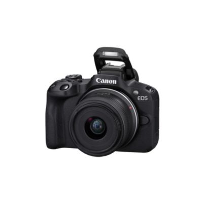 EOS R50 Mirrorless Camera with RF-S 18-45mm f/4.5-6.3 IS STM and RF-S 55-210mm f/5-7.1 IS STM Lens, Black
