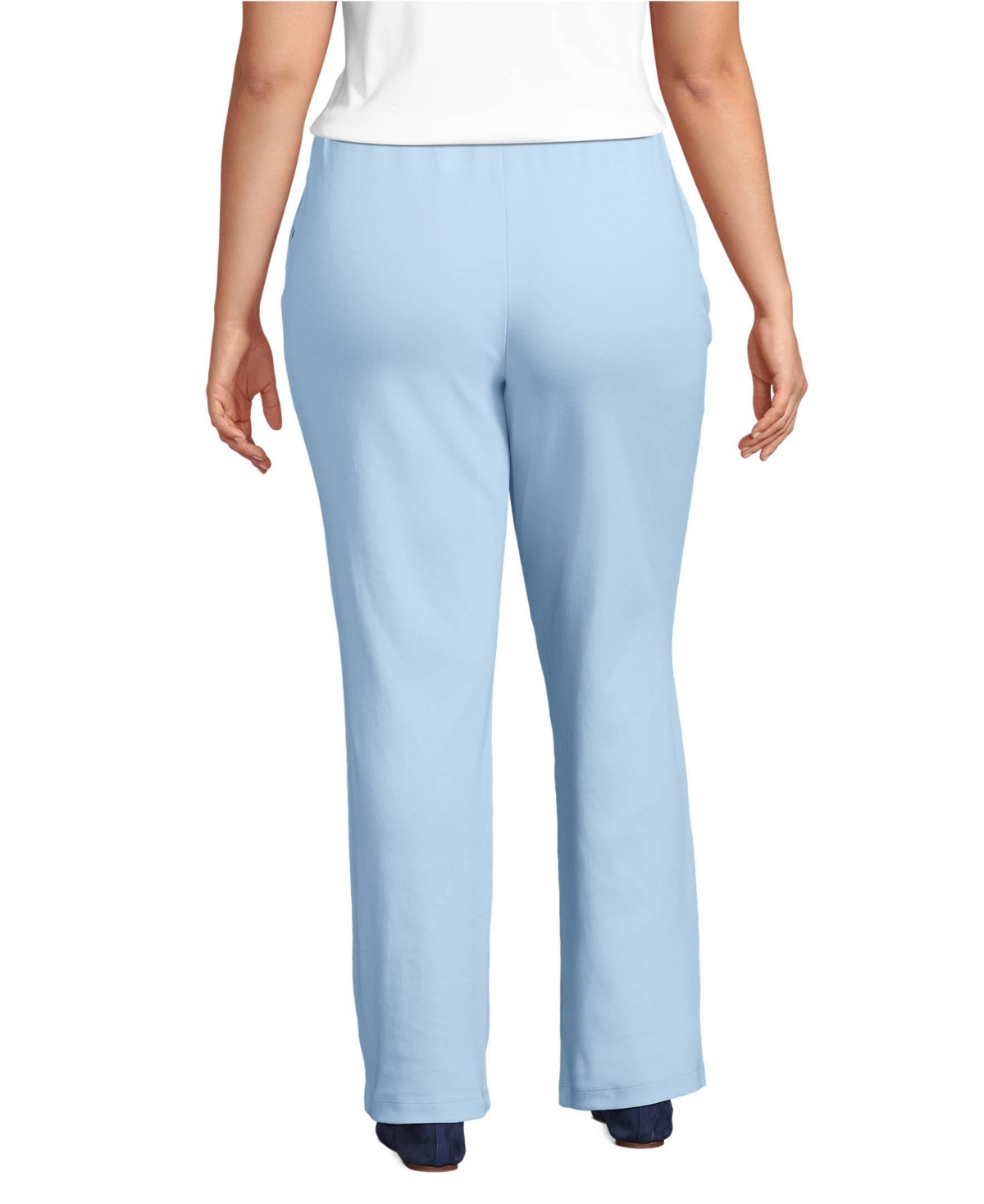 Lands' End Plus Size Sport Knit High Rise Pants