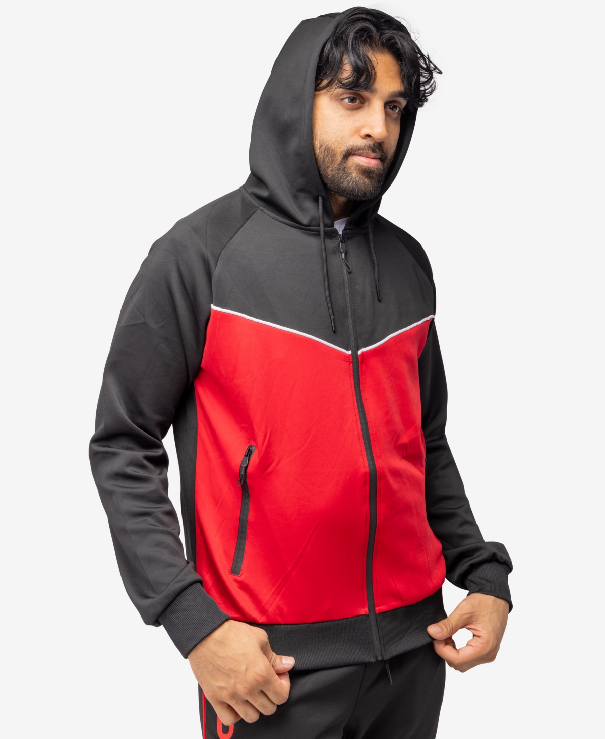 Shop X-ray Men's Track Hoodie In Black,red
