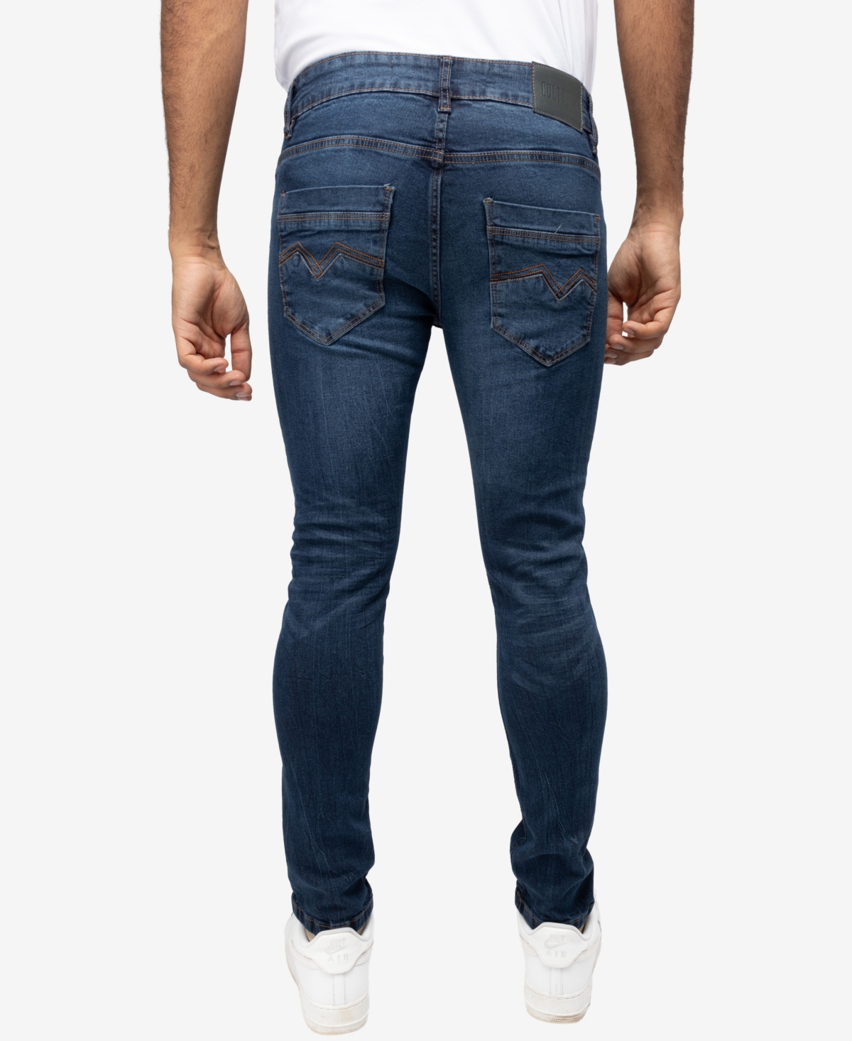 Shop X-ray Men's Super Flex Skinny Jeans In Dark Blue