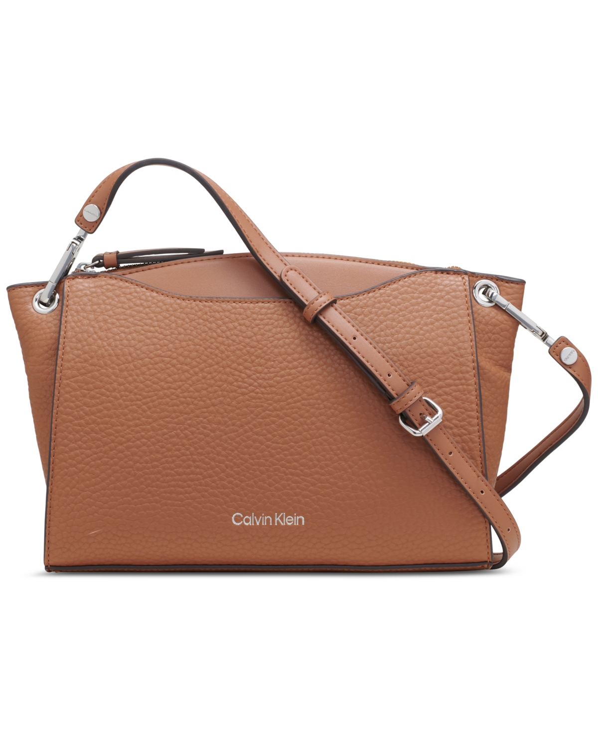 Garnet Adjustable Top Zipper Crossbody - Deep Rouge