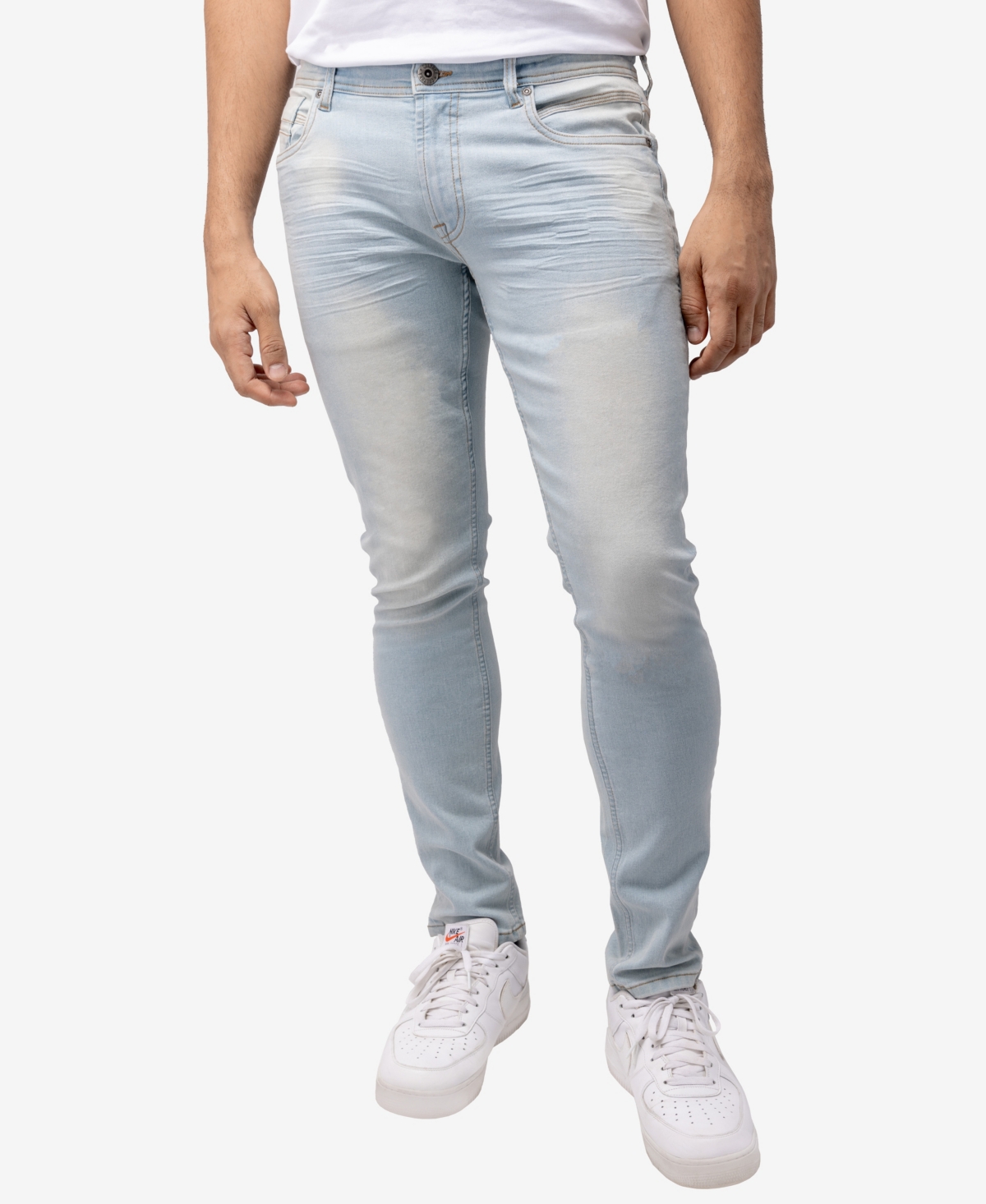 Shop X-ray Men's Skinny Fit Jeans In Light Blue