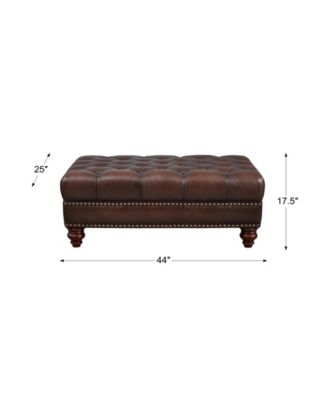 Alton Bay 44" Top Grain Leather Ottoman