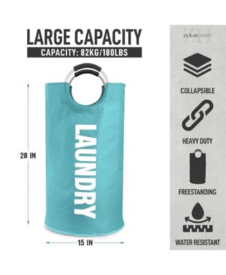 Heavy Duty Laundry Basket - Collapsible Non-Slip Padded With Handles