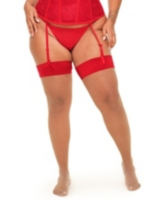 Adore Me Women's Ingrid Thigh High Stockings - Dark red