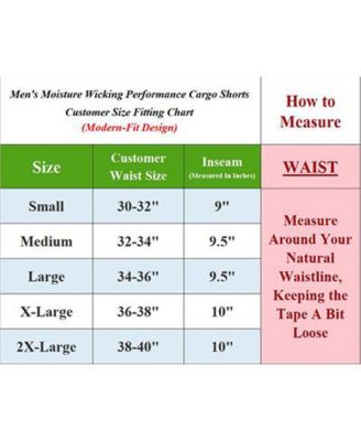 Men's Moisture Wicking Performance Quick Dry Cargo Shorts