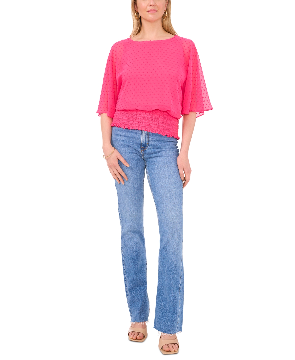 Sam & Jess Women's Smocked-Waist Top