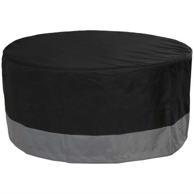 Outdoor Heavy-Duty Weather-Resistant 300D Polyester Round Fire Pit Cover