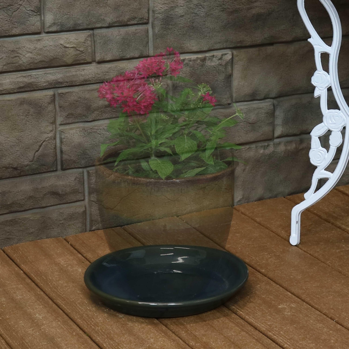 Outdoor/Indoor High-Fired Glazed Uv- and Frost-Resistant Ceramic Flower Pot Planter Saucers