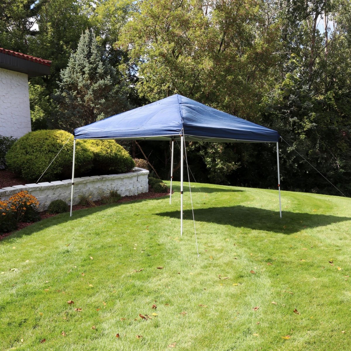 Sunnydaze Decor Standard Pop-Up Canopy with Carry Bag - x -- Blue