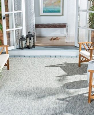 Courtyard CY8522 Gray 8' x 11' Sisal Weave Outdoor Area Rug
