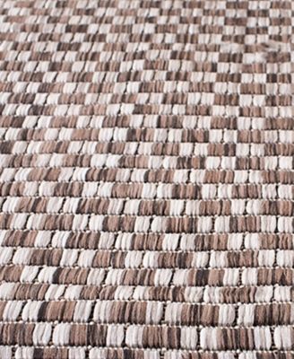 Courtyard CY8653 Light Brown and Light Gray 8' x 11' Sisal Weave Outdoor Area Rug