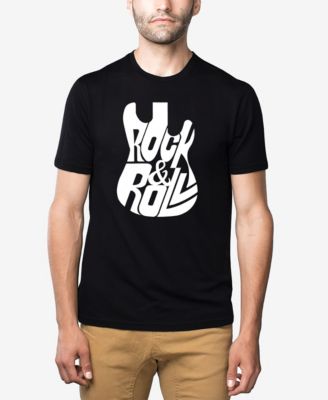 Rock And Roll Guitar - Men's Premium Blend Word Art T-Shirt