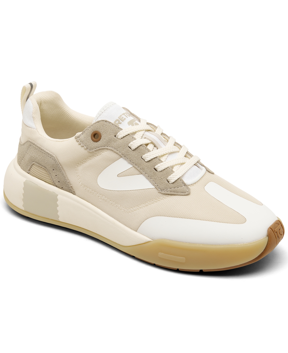 Shop Tretorn Women's Volley Casual Sneakers From Finish Line In White,taupe
