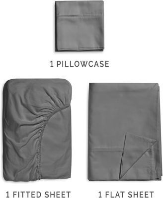 400-Thread Count 100% Cotton 3-Pc. Sheet Set, Twin