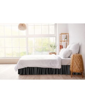 Ruffled Elastic Wrap Around Bedskirt 12 Inch Drop