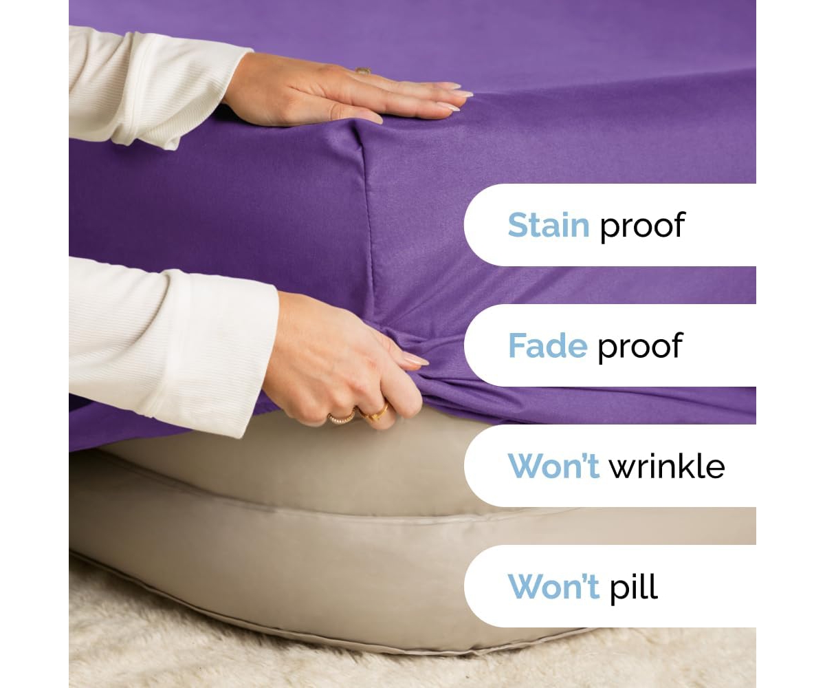 Cgk Unlimited Extra Deep Pocket 18 - 24 Inch Microfiber Fitted Sheet - Extra Long