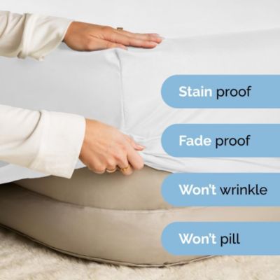 Extra Deep Pocket 18 - 24 Inch Microfiber Fitted Sheet - Queen