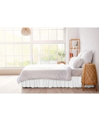 Ruffled Elastic Wrap Around Bedskirt 15 Inch Drop - Queen