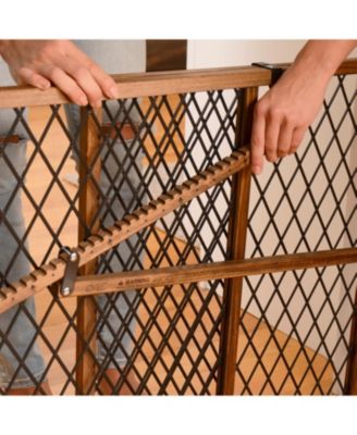 Position Lock Adjustable Wood Baby Gate