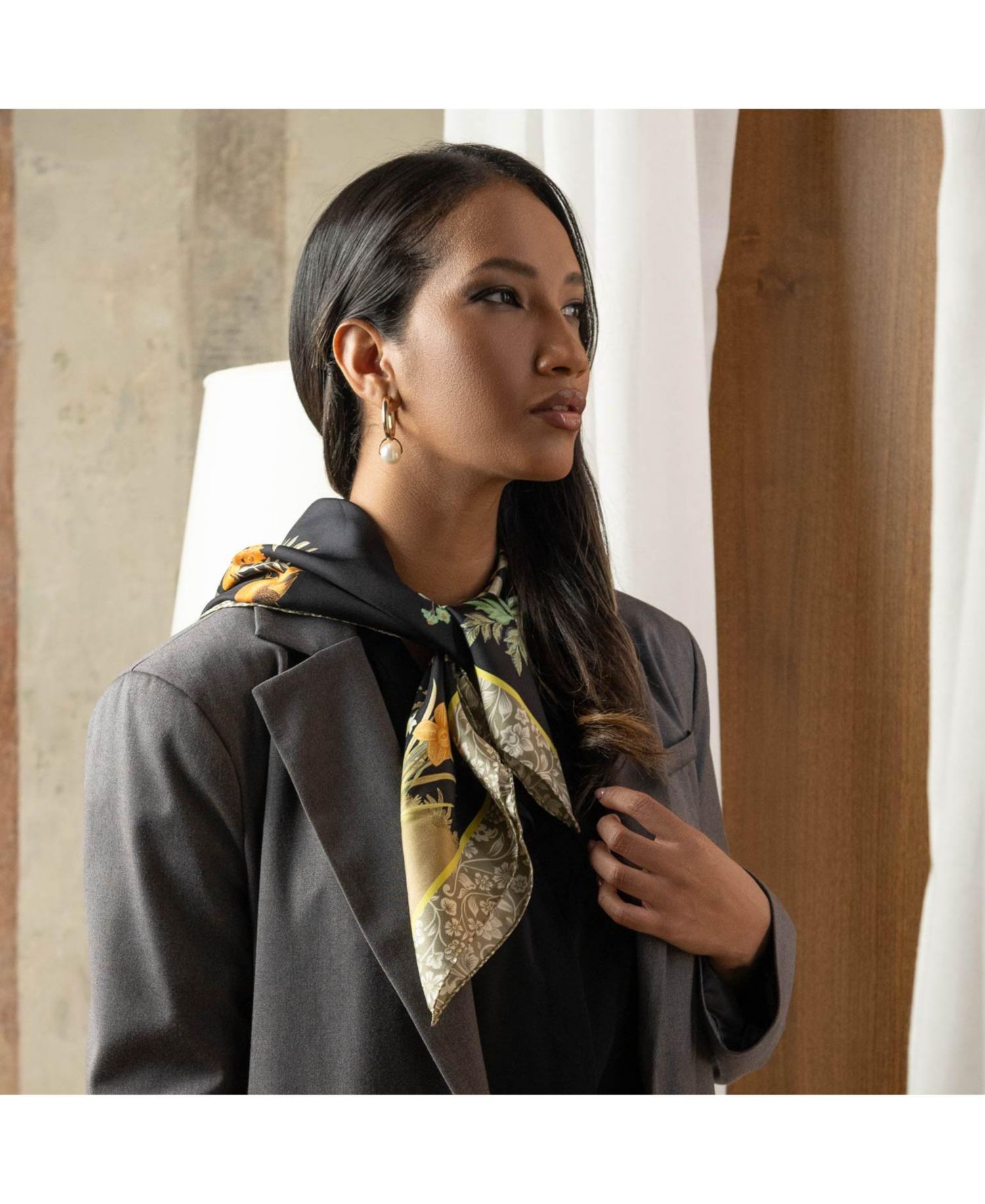 Fantasia - Hand Rolled Silk Foulard for Women