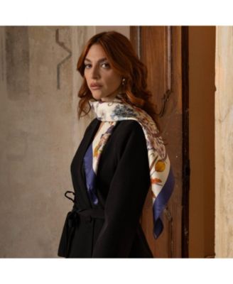 Flora - Hand Rolled Silk Foulard for Women