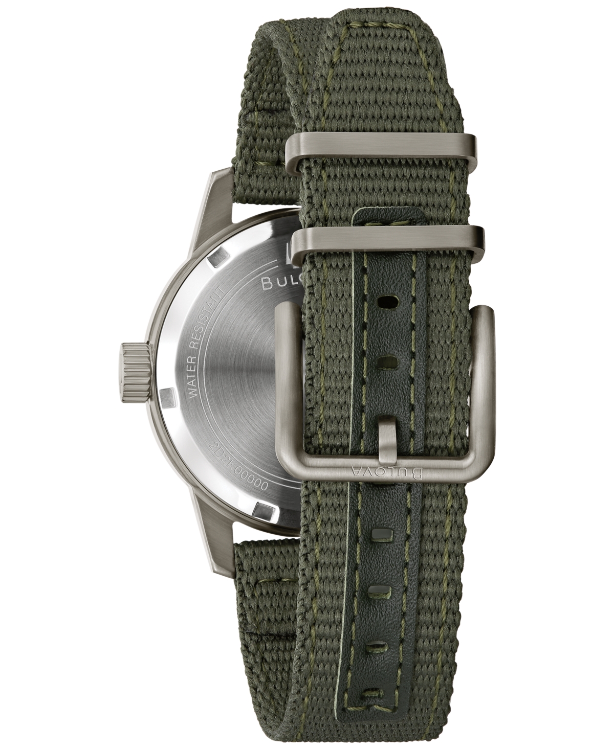 Bulova Men's Automatic Hack Green Nylon Strap Watch 38mm In No Color