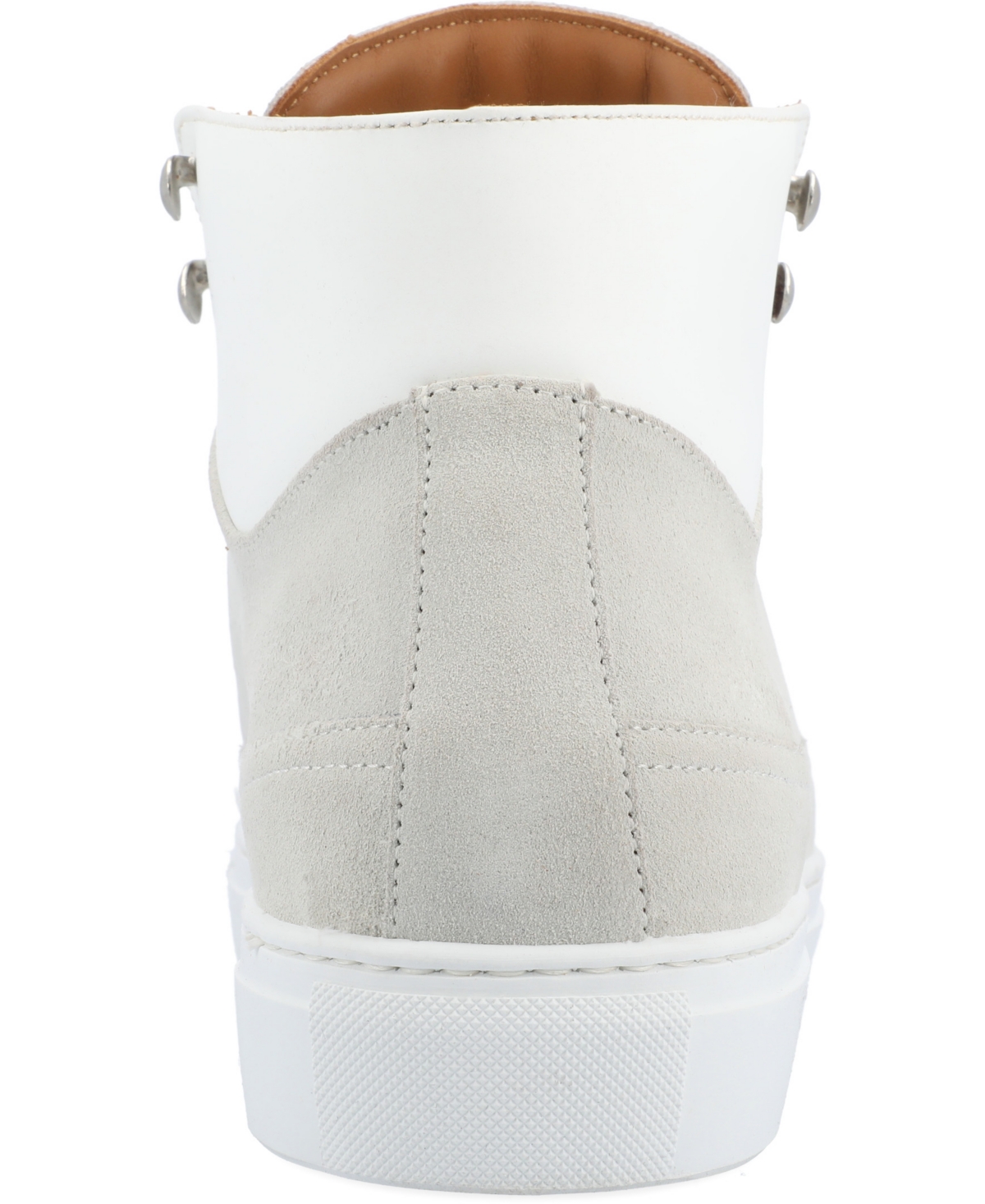 Shop Taft Men's Fifth Ave High Top Leather Handcrafted Lace-up Sneaker In Cream