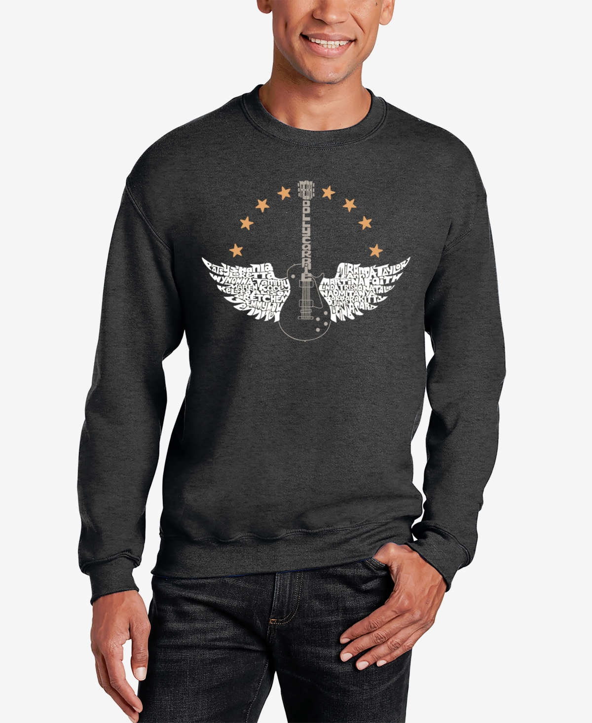 La Pop Art Country Female Singers - Men's Word Art Crewneck Sweatshirt