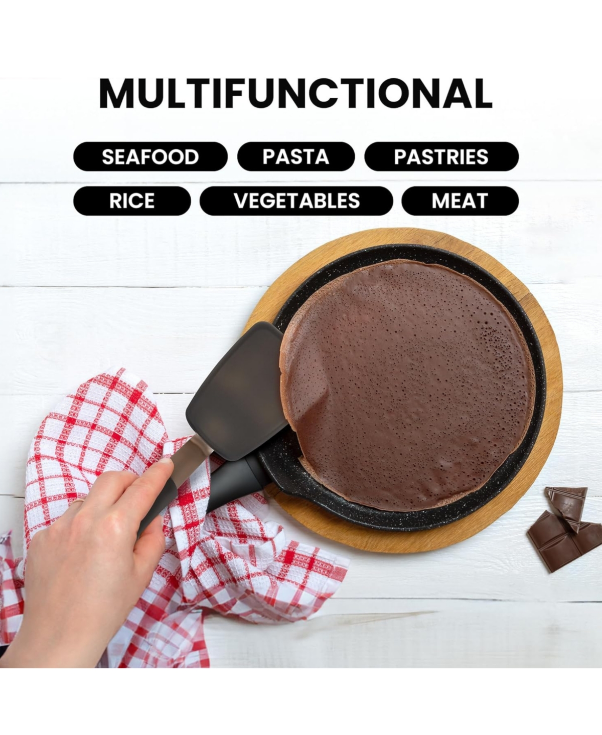 Zulay Kitchen 13 Inch Flexible Silicone Spatula - Heat Resistant Up To 600F Rubber Spatula