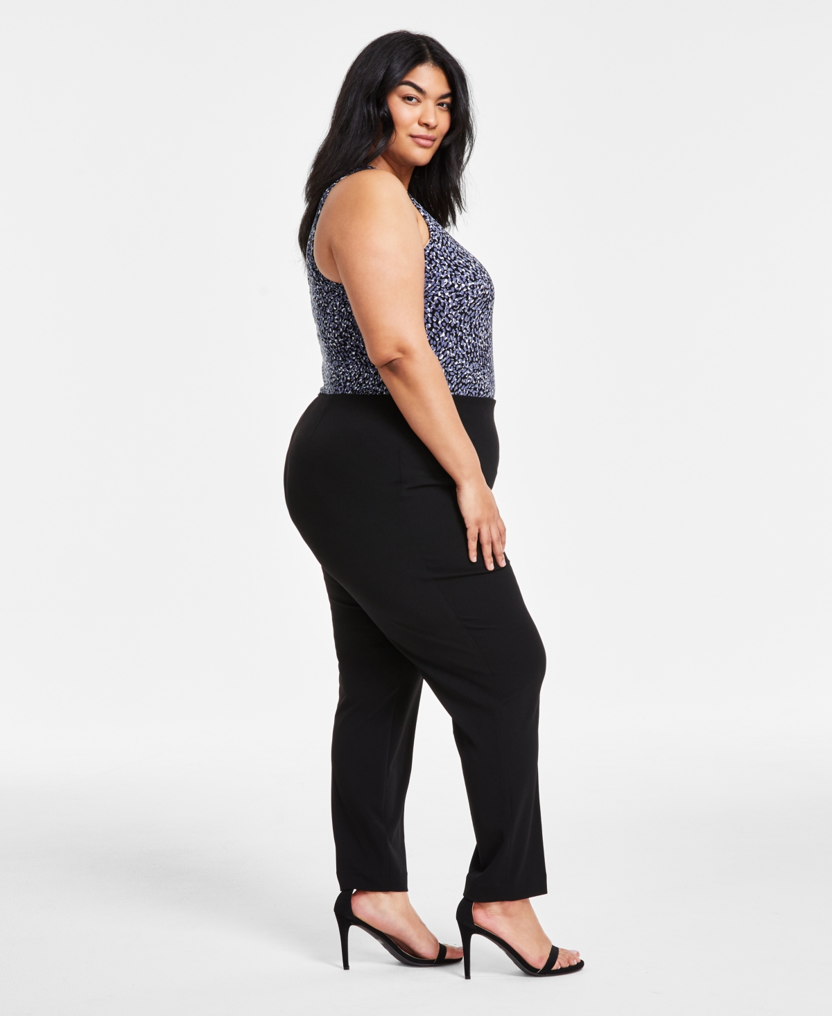 Anne Klein Plus Size Hollywood-Waist Cool Crepe Pull-On Ankle Pants