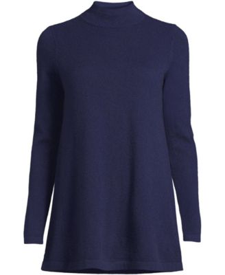 Women's Cashmere Mock Neck Swing Tunic Sweater
