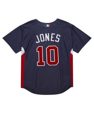 Mitchell Ness Men's Chipper Jones Navy Atlanta Braves Cooperstown Collection 2007 Batting Practice Jersey