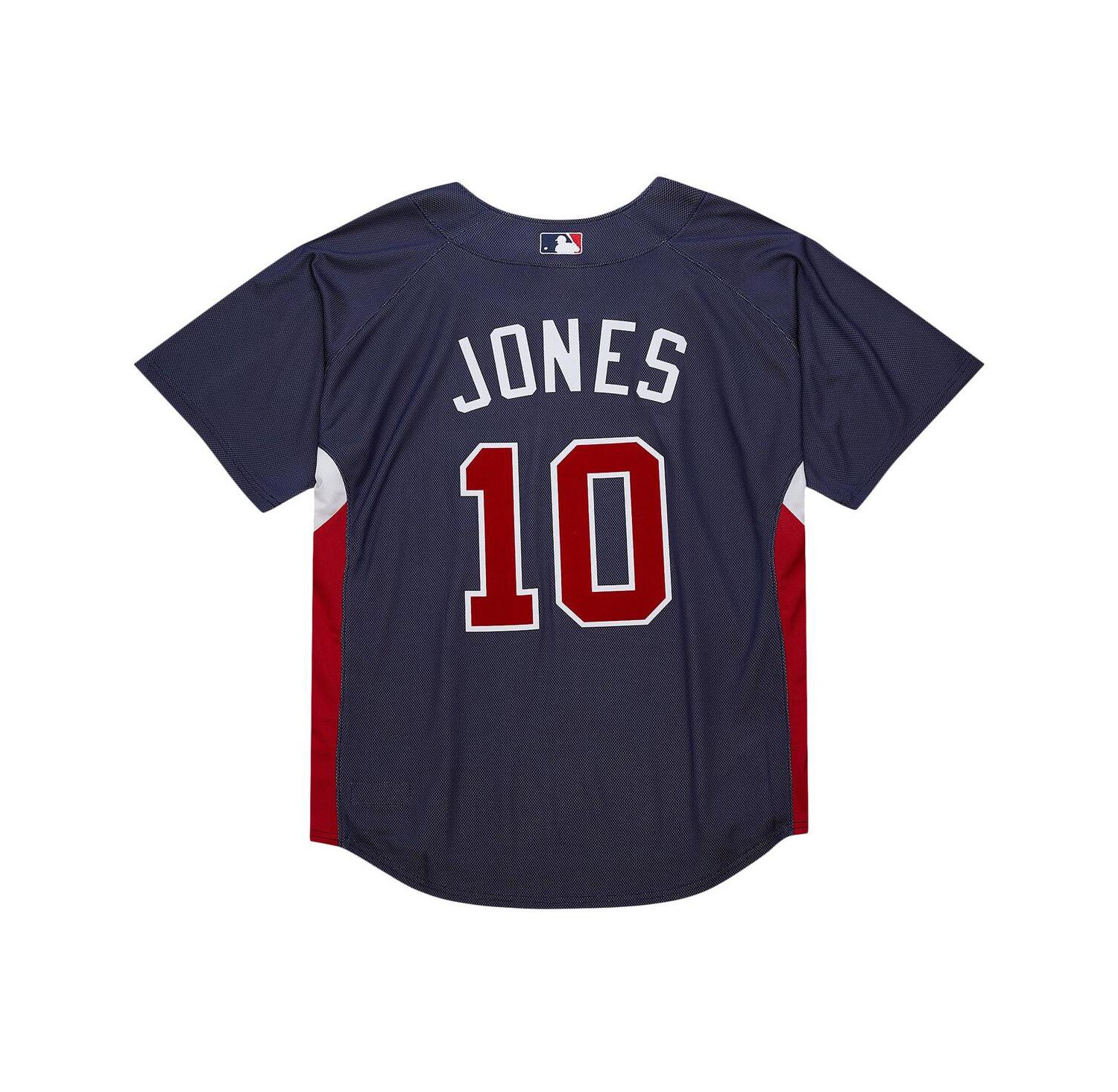 Mitchell Ness Men's Chipper Jones Navy Atlanta Braves Cooperstown Collection 2007 Batting Practice Jersey