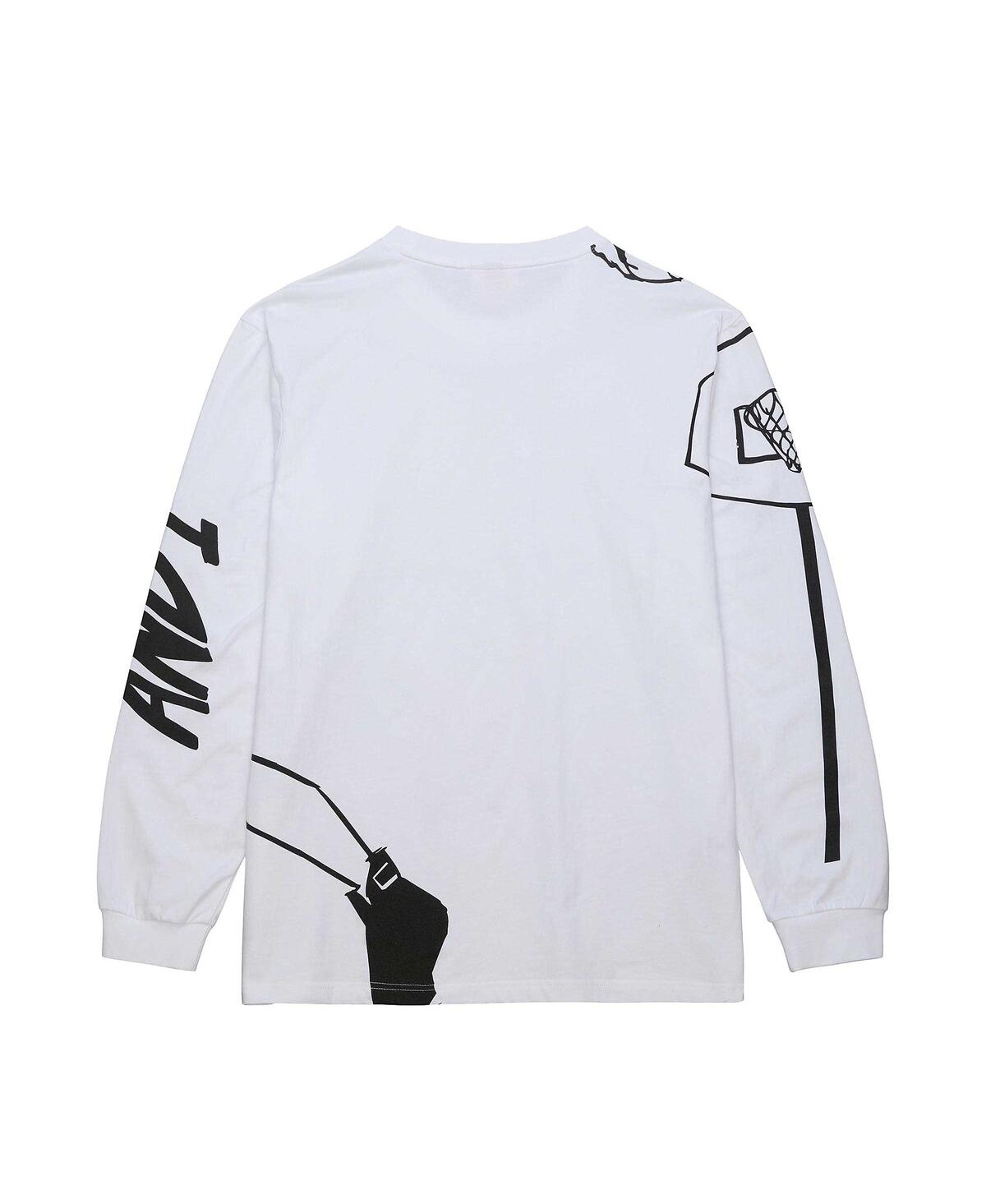 Mitchell & Ness Mitchell Ness Men's White And1 Slam Dunk Long Sleeve T-shirt In White
