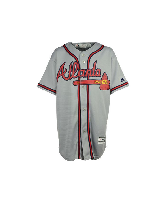 Youth Braves Majestic White Replica Player Jersey 
