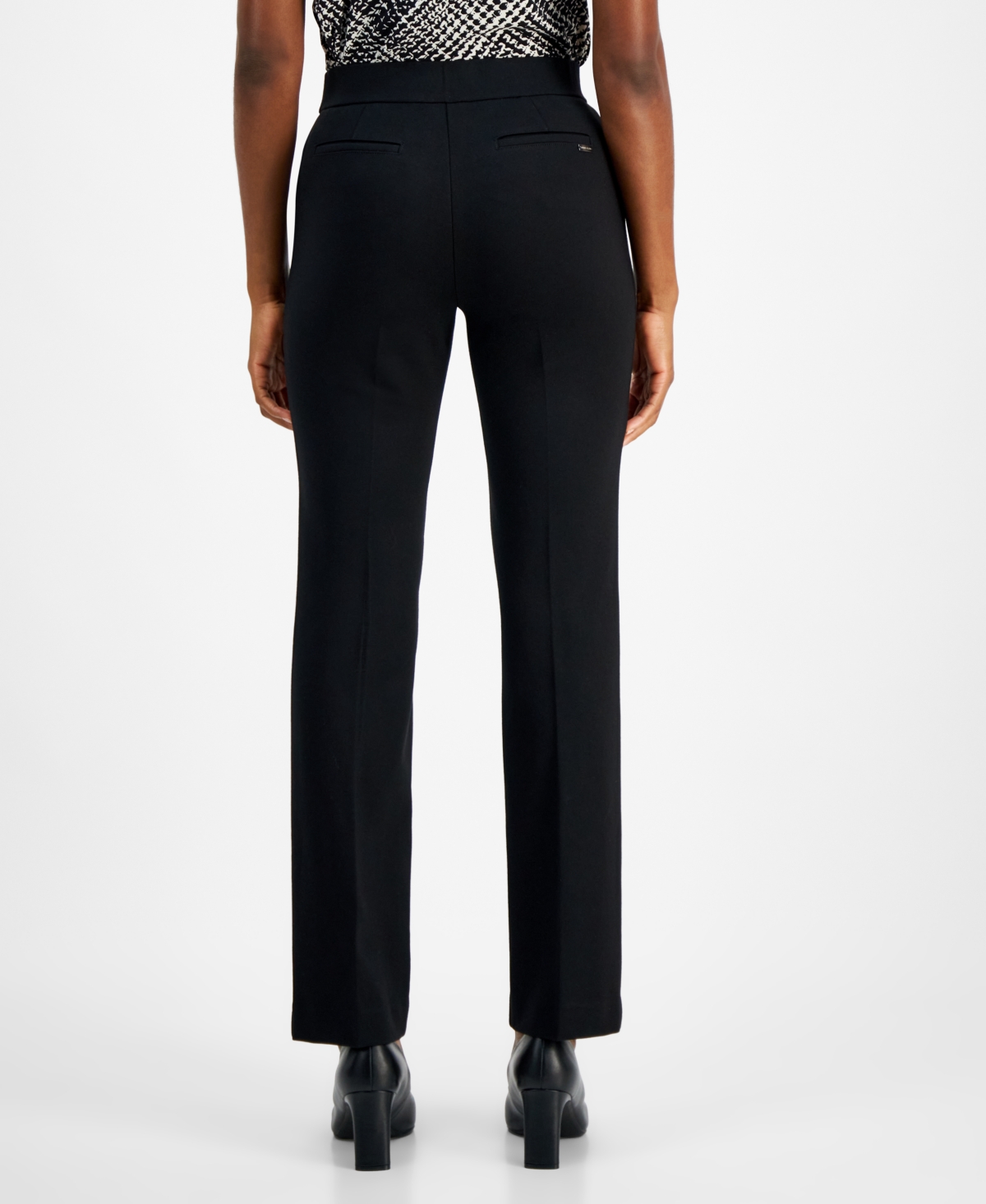 Anne Klein Women's Mid Rise Pull-On Bootleg Pants